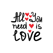 All you need is love qote stock vector. Illustration of heart - 165306875