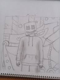 Marshmello drawing | pencil drawings, my drawings, pencil. Drawing Marshmello 2 Hour Straight Using Pencil Only Im 12 Zhcsubmissions