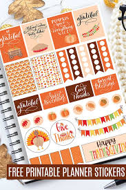Stickers for new year's day, valentine's day, easter, halloween, christmas, thanksgiving, christmas, and other big days are combined with upbeat expressions like ''best year ever,'' ''love your life,'' ''feeling lucky,'' and ''good day.'' Free Printable Thanksgiving Planner Stickers Fits Happy Planner And More Sunny Day Family