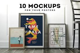 Here Are 15 Of The Best Poster Mockup Designs Ranging From Real World Photos To The Vaguely Skeumorphic To The Comple Frame Mockups Poster Frame Poster Mockup