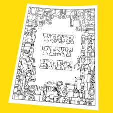 40+ custom coloring pages for printing and coloring. Custom Coloring Page From Your Message Sarah Renae Clark Coloring Book Artist And Designer