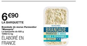 Offre Brandade De Morue Parmentier Monoprix Chez Monoprix