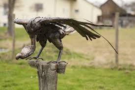 Lebensgrosse Vogel Skulpturen Aus Metall Skulpturen Skulpturen Garten