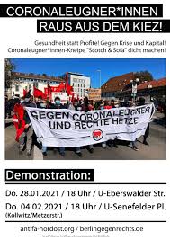 What we saw from the sidewalk was irresistible. Demonstration Coronaleugner Innen Raus Aus Dem Kiez Scotch Und Sofa Bar Dicht Machen Antifa Nordost