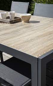 table de jardin 10 places aluminium et ceramique oviala table de jardin mobilier jardin chaise de jardin aluminium