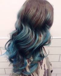 10 Blue Highlights On Brown Hair You Ll See Trending In 2019 Brown Hair With Highlights Blue Hair Highlights Dark Blue Hair