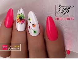 Mája 2016 vzory na nechty. Spring Flower Nail Design Letne Nechty Nechtovy Dizajn Modre Nechty