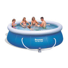 Bestway 12 Ft X 36 In D Round Above Ground Inflatable Fast Pool Set In Ground Pools Inflatable Pool Pool
