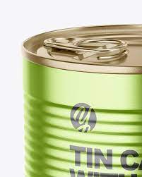 Download Tin Can With Pull Tab Mockup In Can Mockups On Yellow Images Object Mockups