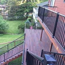 Metal railing costs about $40 to $83 per linear foot. Learn More About How To Choose The Right Metal Deck Railing System For Your Home And Deck Decksdirect