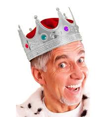 Himarry Gümüş Renk Yetişkin Çocuk Uyumlu Kral Tacı Kraliyet Tacı 60 cm