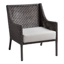 Espresso All Weather Wicker Alvaro Outdoor Occasional Chair World Market