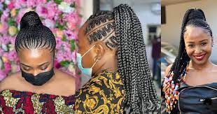 This is a gorgeous hair idea and it would be great for special occasions. 45 Majestic Ghana Weaving Shuku Styles For 2021