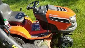 Husqvarna 54 Inch Riding Mower Bagger Review Youtube