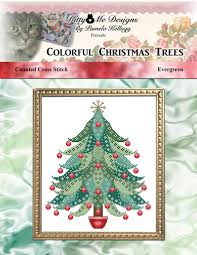 There are snowmen, gingerbread folk, bears, a dog, a cat, baby's first. Kitty And Me Colorful Christmas Trees Evergreen Cross Stitch Pattern 123stitch