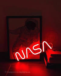 Nasa Led Neon Sign Neon Wallpaper Red And Black Wallpaper Red Aesthetic Grunge