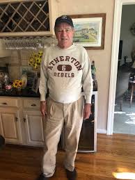 This is a 1961 AHS REBELS sweatshirt belonging to Dick Dinsmore!