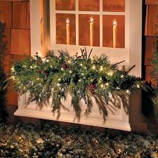 Warm Your Windowsill During The Holiday Season With Our 3 1 2 Lighted Natur Outside Christmas Decorations Christmas Window Boxes Outdoor Christmas Decorations