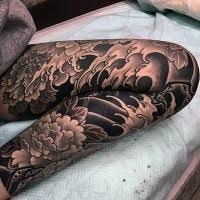 Tattoos that cover up the whole body and include some extensive designing and detailing will cost much more. Japanese Traditional Black And White Waves With Flowers Tattooimages Biz