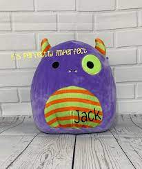Monster Squishmallow Plush Personalized Stuffed Animal Monster Etsy Personalized Stuffed Animals Cute Stuffed Animals Cute Plush