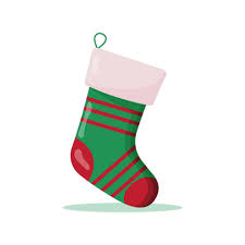Christmas sock in red and green colors. Winter accessories 4668867 Vector  Art at Vecteezy