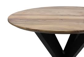 The feet of the furnitures suffered in the history of the decorative arts, modifications characteristic in their form. Dining Table Zurich Round O100x76 Oakland Table Legs Acacia Wood Metal Tables Table Tops Henk Schram Meubelen