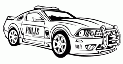 Polis Arabasi Boyama Sayfasi Okuloncesitr Preschool Polis Araba Boyama Sayfalari