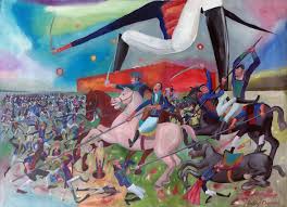 ¿qué fue la batalla de caseros? Batalla De Caseros Cuadro En Venta De La Serie Historia Argentina Del Artista Plastico Diego Manuel