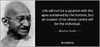 About the pyramid the pyramid summary character list glossary themes quotes analysis symbols, allegory and motifs metaphors and similes irony imagery literary elements essay questions. Mahatma Gandhi Quote Life Will Not Be A Pyramid With The Apex Sustained