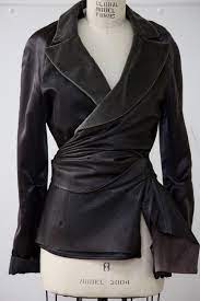Upper Level Haider Ackermann Leather Wrap Coat W62502208 Clothes Wrap Coat Grunge Outfits