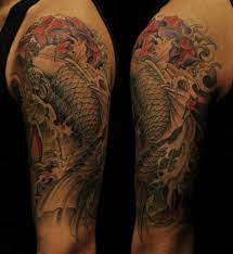 Asian Black And Grey Archives Chronic Ink Koi Fish Tattoo Koi Tattoo Design Koi Tattoo