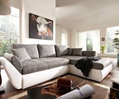 Free shipping for many products! Ecksofa Loana 275x185 Weiss Grau Schlaffunktion Variabel Delife Eu