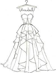 Wedding Dress Coloring Pages Kids Desenho De Moda Desenhos De Moda Croquis De Moda