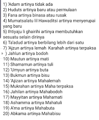 Sifeut 20 geuhukom 3 sifeut 20 geubagi 2. Sifat Mustahil Dari Sifat Allah Qudrat Adalaha Adamb Hudusc Umyund Ajzun Brainly Co Id