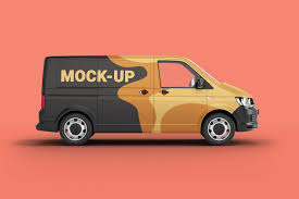 Download Van Mockup 2 Van Photorealistic Rendering Photoshop Design