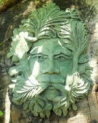 Calm Greenman Green Man Garden Wall Plaque Garden Sculpture