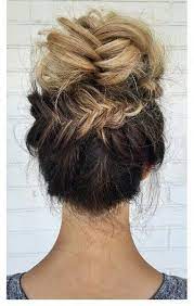 Blonde Ombre Fishtail Braided Updo Bun Hairstyle Joanntupponceinc All Things Hair Pinterest Blonde Ombre Bun Hairstyle And Fishtail Plaits