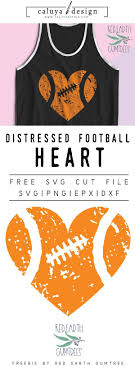 Free Distressed Football Heart Svg Png Eps Dxf By Red Earth Gumtree Free Printable Clip Art Cricut Football Heart
