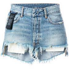 Unravel Project Frayed Denim Shorts 6510390 Idr Liked On Polyvore Featuring Shorts Bottoms Blue Blue Sh Korean Outfits Denim Shorts Denim Shorts Style