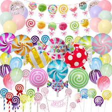 See more ideas about candyland party, candyland birthday, birthday party. Candyland Party Supplies Set 64pcs Candy Party Decorations With Lollipop Banner Sweet Candy Balloons Candy Cake Toppers Latex Balloons For Girls Kids Candyland Party Lollipop Party Birthday Buy Online In India At Desertcart In Productid 165288739