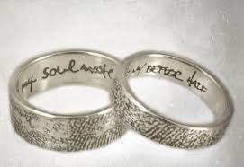 Items Similar To Fingerprint Wedding Rings Set Of 2 Sterling Allover Fingerprint Rings H Wedding Ring Inscriptions Fingerprint Wedding Bands Fingerprint Ring