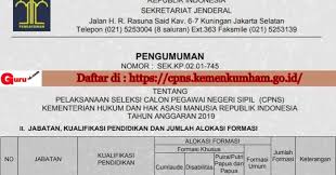 Cara Daftar Cpns Kemenkumham 2019 Dan Jadwal Pendaftaran Online Pendidikan Wawancara Guru