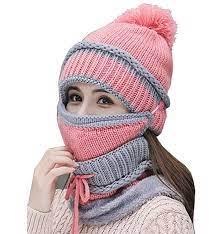 Womens Beanie Hat Scarf Mask 3 In 1 Set Winter Warm Slouchy Knit Cap And Scarf Pink C4188idqe9e Beanie Hats For Women Beanie Hats Knit Cap