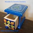 Wooden Rajasthani Ethnic Handpainted Decorative Drawer