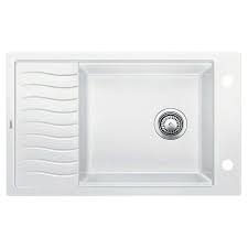 Installing a sink requires you to first remove any clips that are present and move the bowl over to the counter top. Blanco 520853 Precis White Single Bowl Sink 31 X20 Silgranit Dual Mount Sink