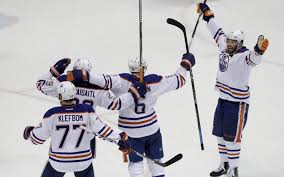 His new deal carries an annual average value (aav) of $4 million over four seasons. Larsson Leads Oilers Past Ducks 5 3 In Wild Series Opener