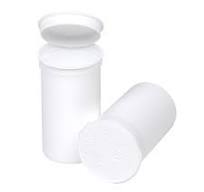 13 Dram/1.63 oz. Opaque White Philips RX® Pop-Top Vial with Hinged Lid