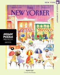 18x24 linen style finish to reduce glare made in usa recommended age: New York Puzzle Company New Yorker Rainy Day 500 Piece Jigsaw Puzzle Buy Online In Maldives At Maldives Desertcart Com Productid 9676178