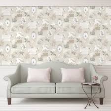 Arthouse Birds Of Paradise Vinyl Wallpaper This Beautiful Vintage Curiosity Wallpaper Has An Elegant Collage Theme Of Antique Style Relics That Includes Postcar Wallpaper Bird Wallpaper Parrot Wallpaper