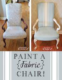 This will soften the fabric to perfection! Paint A Fabric Chair With Chalk Paint Sincerely Sara D Home Decor Diy Projects